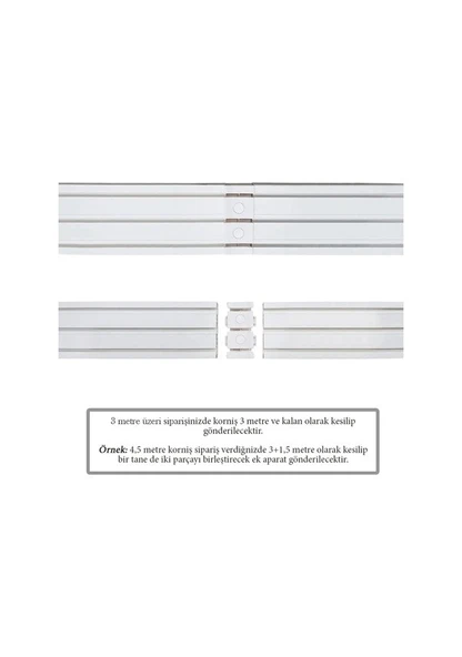 Perde Kornişi 3 Raylı (Kanallı) - 3