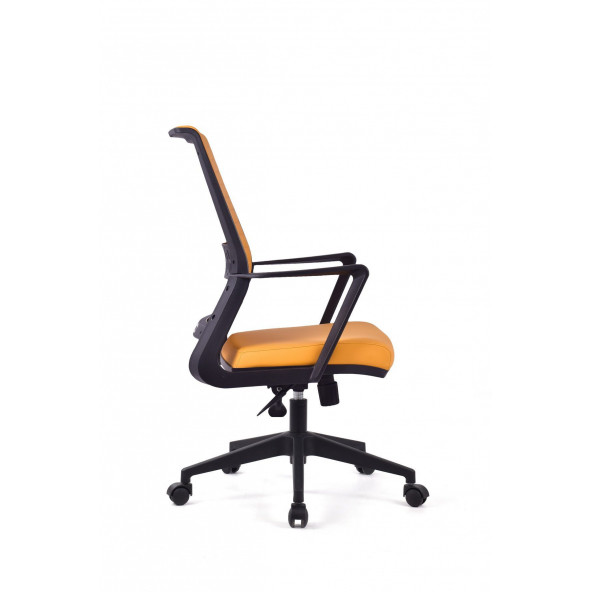 Herkese Mobilya Magenta Turuncu Deri Pls Çalışma Koltuğu Ofis Koltuğu - 3