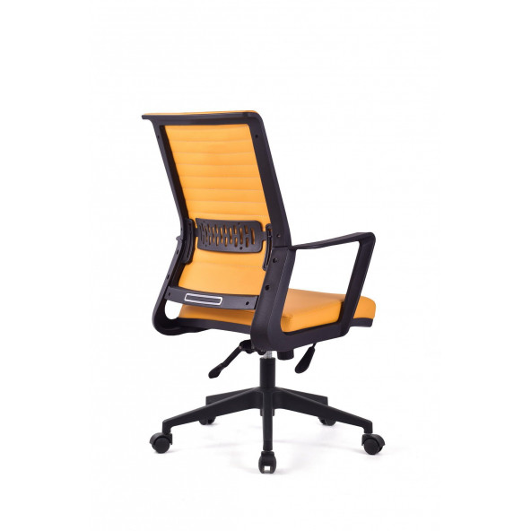 Herkese Mobilya Magenta Turuncu Deri Pls Çalışma Koltuğu Ofis Koltuğu - 4