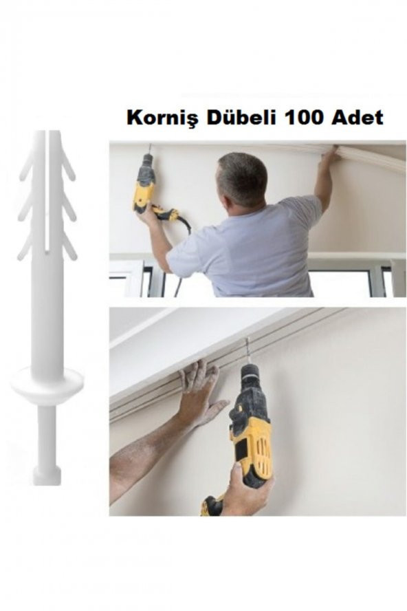 Korniş Dübeli Çivili 7 Mm Paket 100 Adet