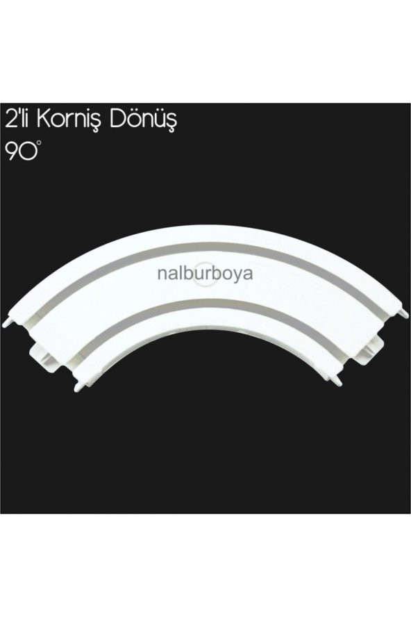 Korniş Perde Rayı Köşesi 2li Dönüş Plastik 90 Derece-perdeleriniz Takılmadan Rahat Döner-dayanıklı - 2