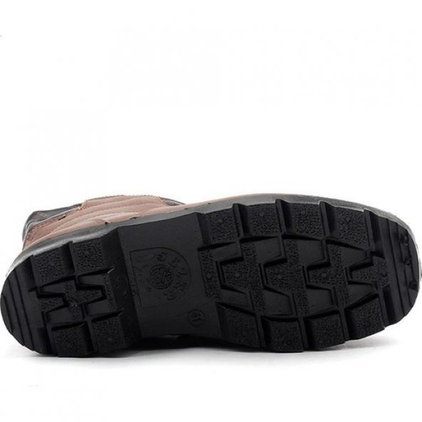 Kahverengi Gezer Fermuarlı Lastik Bot İçi Yünlü - 3