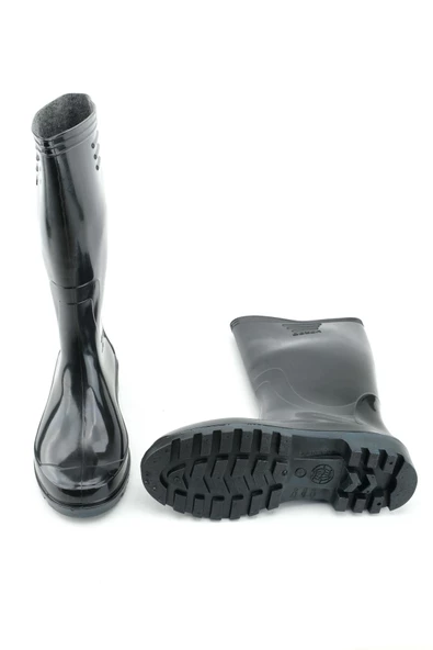 Siyah Lastik Uzun Çizme - 3