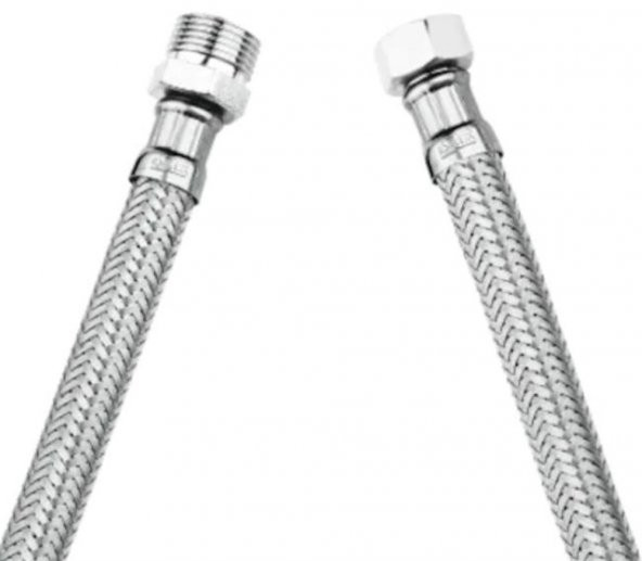 Sıcak Soğuk Su Bağlantı Hortumu 3/8 3/8 30 cm Nipelli