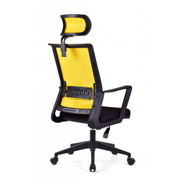 Herkese Mobilya Magenta Sarı Fileli Pls Makam Koltuğu Ofis Koltuğu - 4