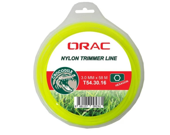 Orac 3.00 mm 56 mt.Altı Köşe Sarı Tırpan Misinası