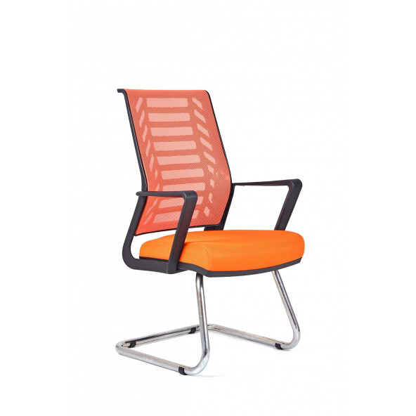 Herkese Mobilya Gardena Turuncu Fileli Misafir Koltuğu Ofis Koltuğu - 2