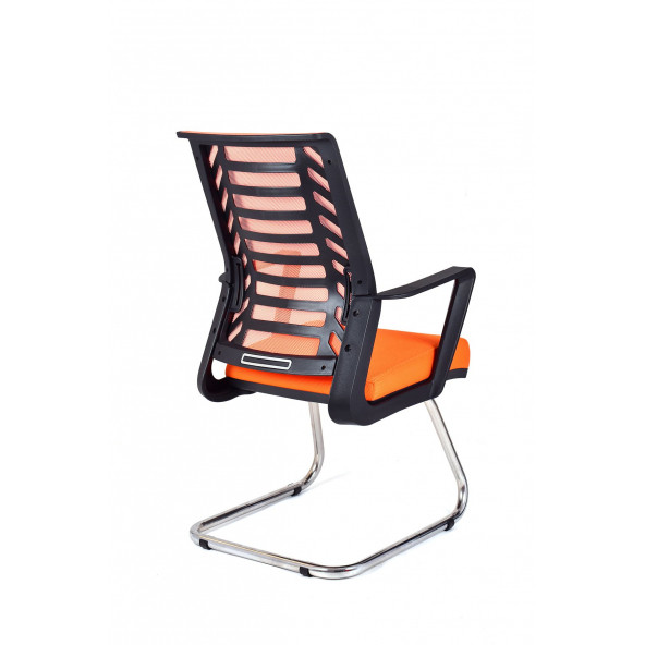 Herkese Mobilya Gardena Turuncu Fileli Misafir Koltuğu Ofis Koltuğu - 4