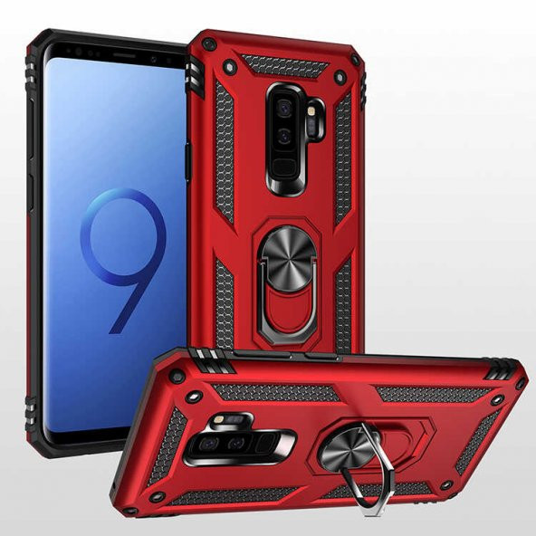 Samsung Galaxy S9 Plus Kılıf Yüzüklü Magnetic Antişok Korumalı Silikon Kapak - 2