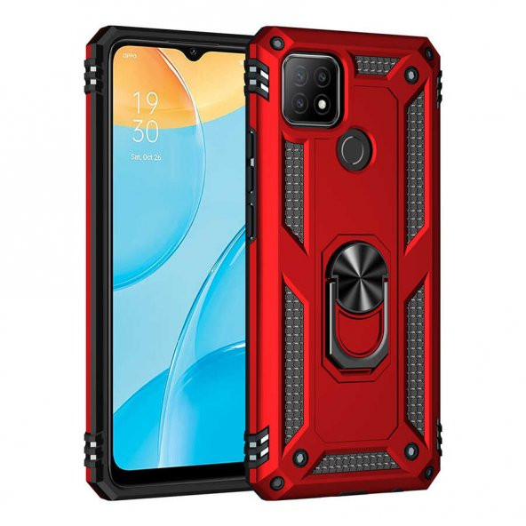Oppo A15 Kılıf Yüzüklü Magnetic Antişok Korumalı Silikon Kapak - 2