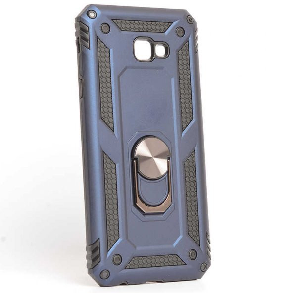 Samsung Galaxy J4 Plus Kılıf Yüzüklü Magnetic Antişok Korumalı Silikon Kapak - 5