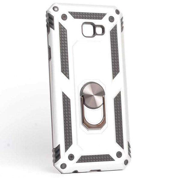 Samsung Galaxy J4 Plus Kılıf Yüzüklü Magnetic Antişok Korumalı Silikon Kapak - 7