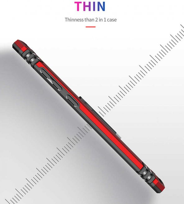 Xiaomi Redmi Note 7 Kılıf Yüzüklü Magnetic Antişok Korumalı Silikon Kapak - 10