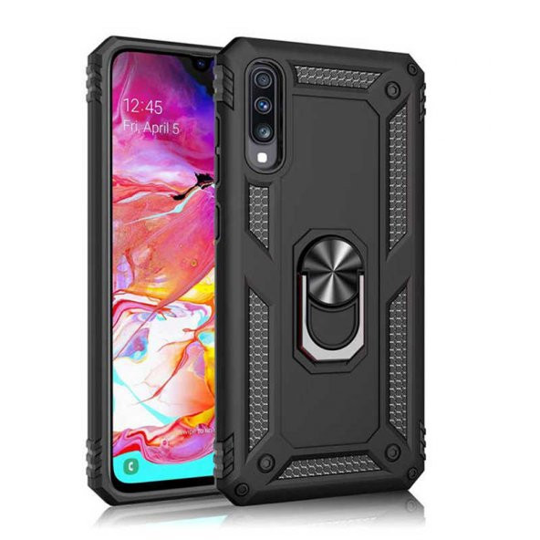 Samsung Galaxy A30S Kılıf Yüzüklü Magnetic Antişok Korumalı Silikon Kapak - 2