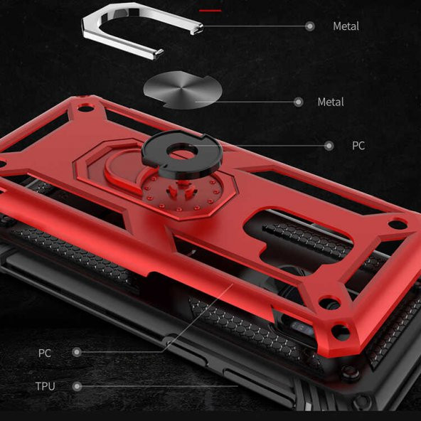 Samsung Galaxy S9 Kılıf Yüzüklü Magnetic Antişok Korumalı Silikon Kapak - 7