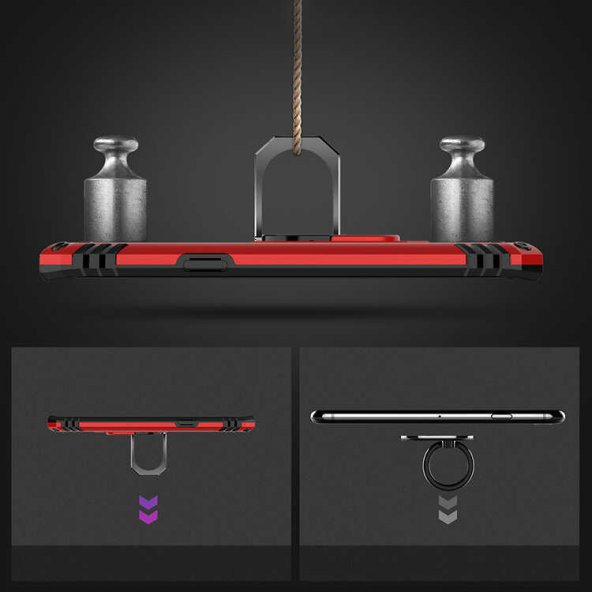 Samsung Galaxy S9 Kılıf Yüzüklü Magnetic Antişok Korumalı Silikon Kapak - 9