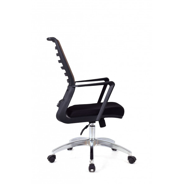 Herkese Mobilya Gardena Kahverengi Krom Çalışma Koltuğu Ofis Koltuğu - 3