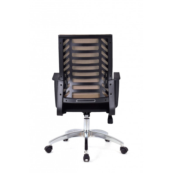 Herkese Mobilya Gardena Kahverengi Krom Çalışma Koltuğu Ofis Koltuğu - 5