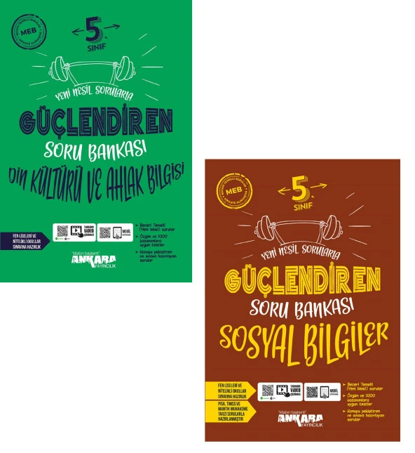 Ankara 5. Sınıf Sosyal Bilgiler + Din Kültürü Güçlendiren Soru Seti 2 Kitap 2023
