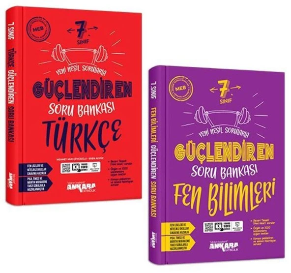 Ankara 7. Sınıf Türkçe + Fen Bilimleri Güçlendiren Soru Seti 2 Kitap 2023