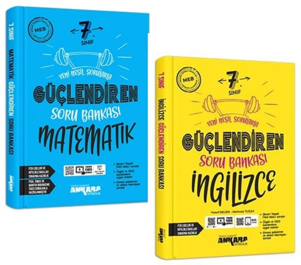 Ankara 2025 7. Sınıf Matematik + İngilizce Güçlendiren Soru Seti 2 Kitap