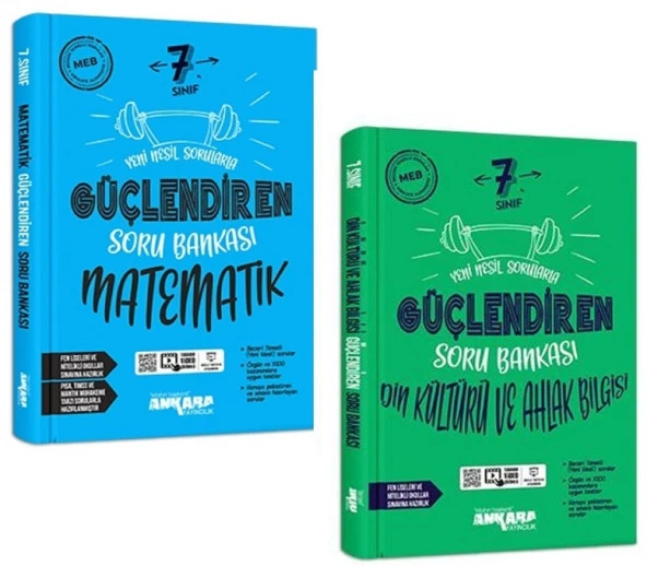 Ankara 2025 7. Sınıf Matematik + Din Kültürü Güçlendiren Soru Seti 2 Kitap