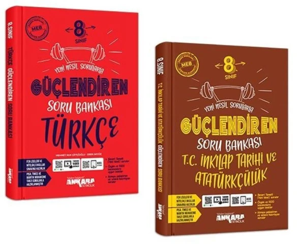 Ankara 8. Sınıf Türkçe + İnkılap Güçlendiren Soru Seti 2 Kitap 2023 ürün görseli