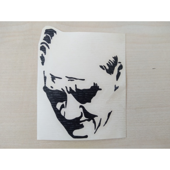 K. ATATÜRK STİCKER Siyah 10x7cm ATATÜRK SİLÜETİ STİCKER, ATATÜRK ETİKETİ, ATATÜRK ÇIKARTMASI