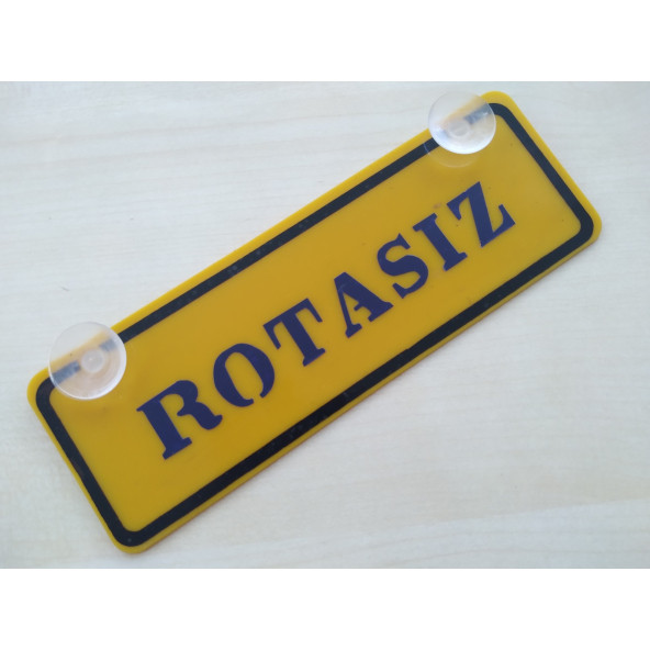 SARI DEKOR PLAKA - ROTASIZ (22x7,5cm) vantuzlu Pleksi (Dekor Levha) SARI PLAKA ürün görseli