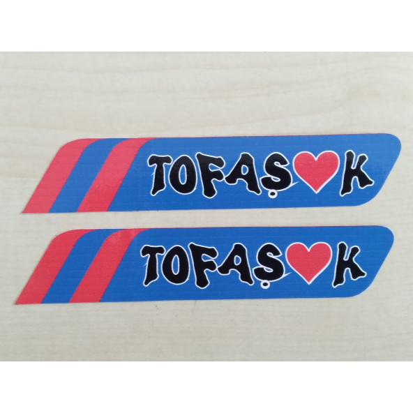 TOFAŞK STİCKER 2li Takım 11,5x2,5cm AYNA STİCKER TOFAŞ YAZISI - TOFAŞK ARMASI, ETİKETİ, ÇIKARTMASI ürün görseli