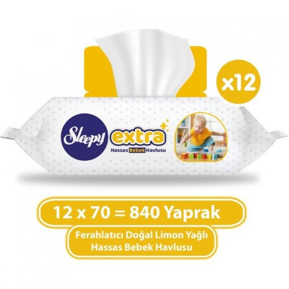 SLEEPY EXTRA HASSAS ISLAK HAVLU 12X70 - 2