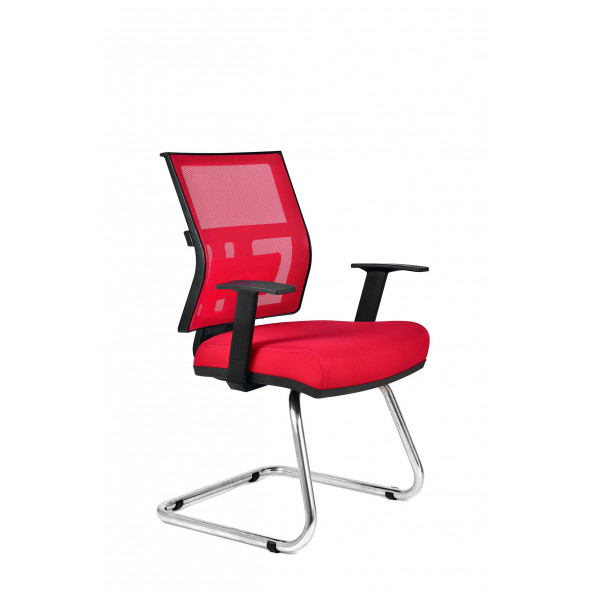 Herkese Mobilya Riva Kırmızı Misafir Koltuğu Ofis Koltuğu - 2
