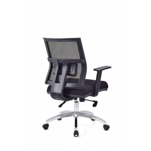 Herkese Mobilya Riva Siyah Krom Çalışma Koltuğu Ofis Koltuğu - 4