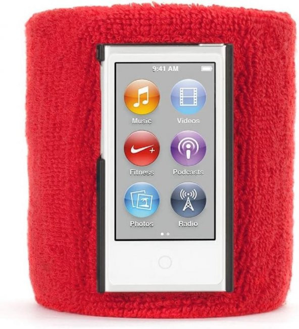 Griffin iPod nano 7 Sportcuff Bilek Bandı Kılıf Kırmızı RE36646