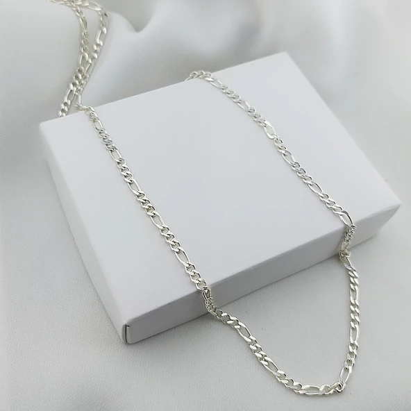 Vaoov 925 Ayar Gümüş Erkek Figaro Zincir ürün görseli