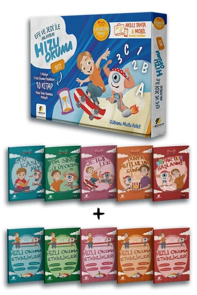 4 Boyut Yayınları 10 Kitap Efe Ve Jedi İle Anlayarak Hızlı Okuma Seti