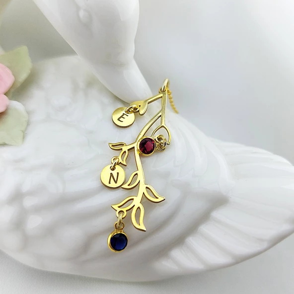 Vaoov 925 Ayar Gümüş Renkli Taşlı Sallantılı Kolye - Resim 4