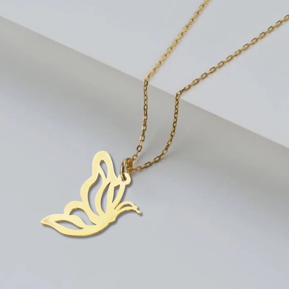 Vaoov 925 Ayar Gümüş Kelebek Kolye ürün görseli