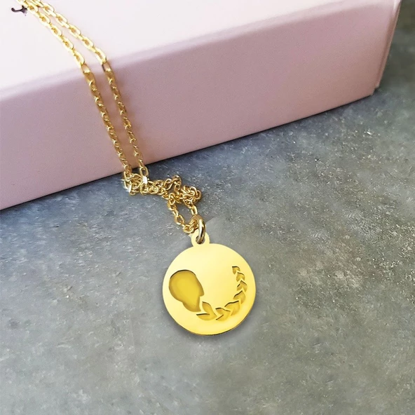 Vaoov 925 Ayar Gümüş Başak Burcu Kolye ürün görseli 1