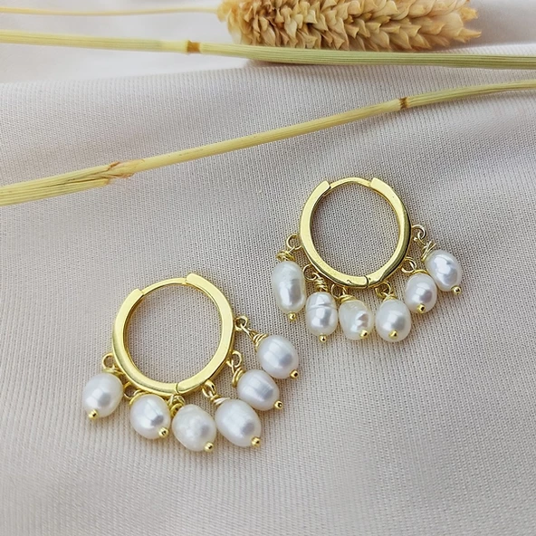 Vaoov 925 Ayar Gümüş Jessica İnci Küpe ürün görseli