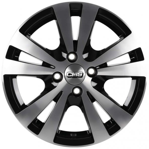 CMS-603-01 6.5x15"-4x100 ET35 67.2 Diamond Black Gloss Jant (4 Adet) - 2
