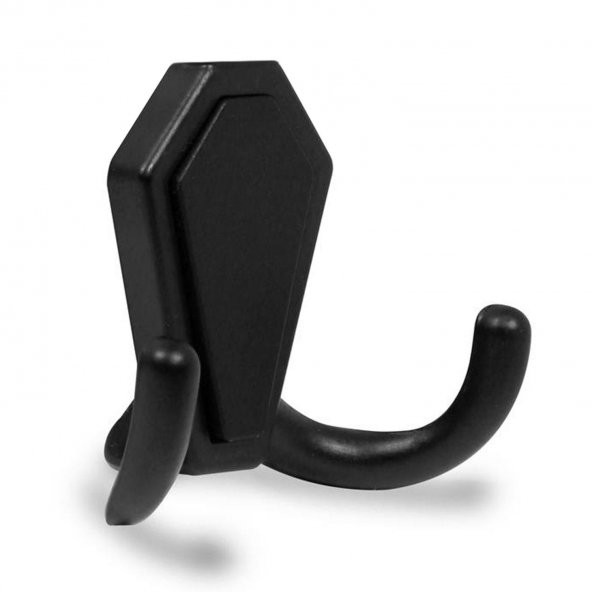 Vestiyer Duvar Askısı Dolap Elbise Askılığı Mat Siyah Metal Askı