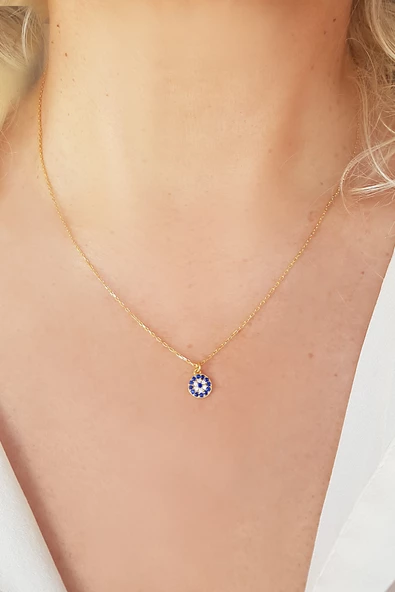 Vaoov 925 Ayar Gümüş Nazar Kolye ürün görseli