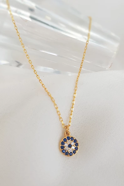 Vaoov 925 Ayar Gümüş Nazar Kolye - Resim 3