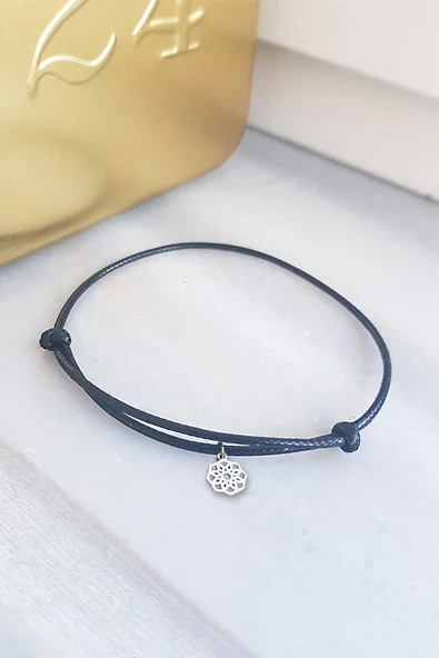 Vaoov 925 Ayar Gümüş İp Erkek Bileklik ürün görseli