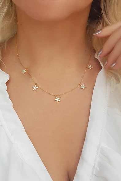 Vaoov 925 Ayar Gümüş Yıldız Kolye ürün görseli