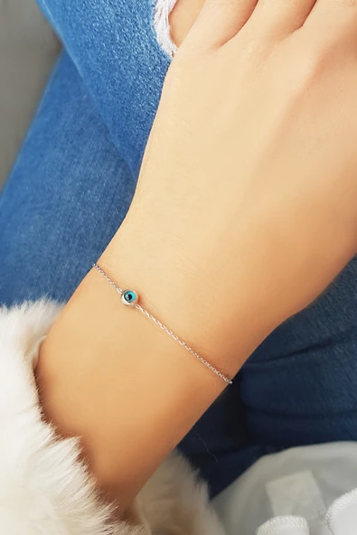 Vaoov 925 Ayar Gümüş Nazar Bileklik ürün görseli
