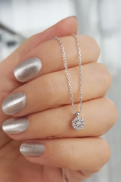 Vaoov 925 Ayar Gümüş Taşlı Kolye ürün görseli