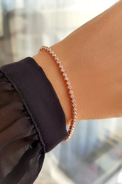 925 Ayar Gümüş Su Yolu Bileklik - Resim 3