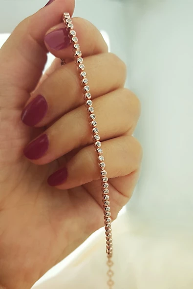 925 Ayar Gümüş Su Yolu Bileklik - Resim 4